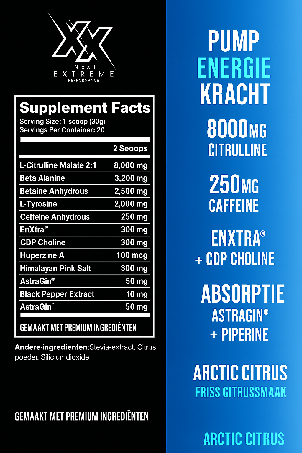 Extreme Pre-Workout – Arctic Citrus (Pre-Order)